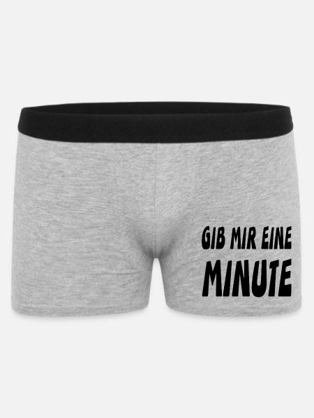 Minute - Männer Boxer Shorts - Grau meliert