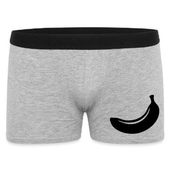 Banana Silhouette – Tropical Fruit Design - Men's Boxer Shorts - heather grey - Front