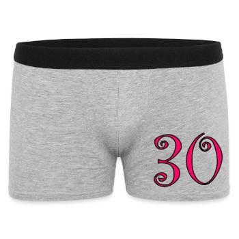 30. 30 YEARS. 30th ANNIVERSARY. 30 YEARS ANNIVERSARY. - Men's Boxer Shorts - heather grey - Front