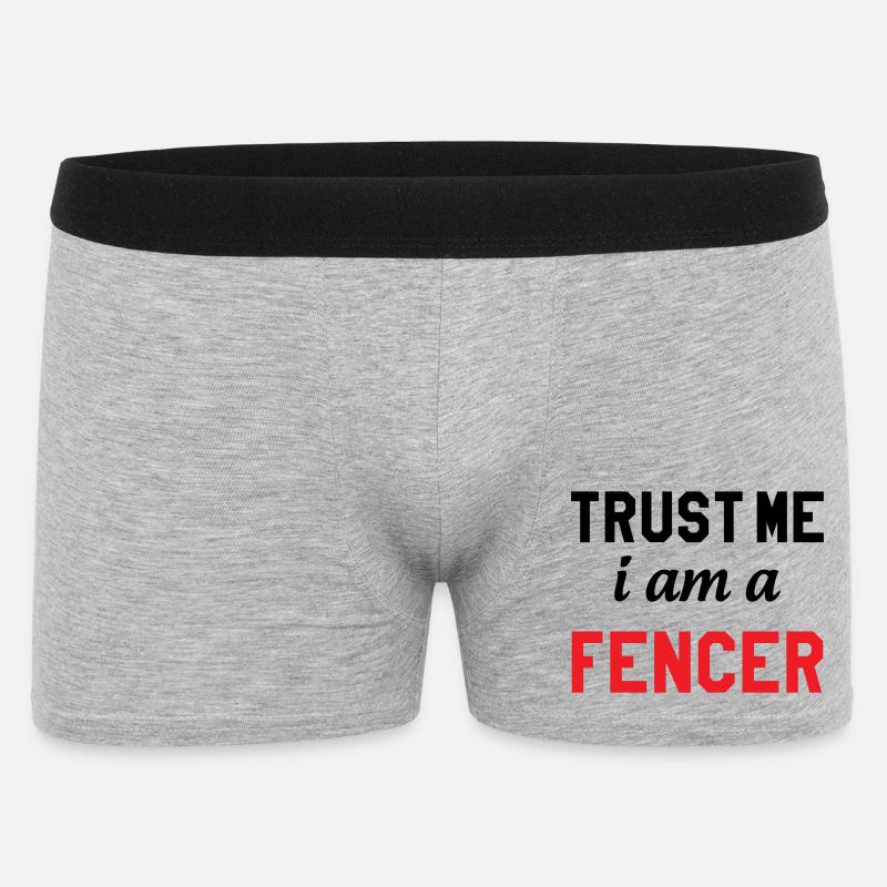 Glaub mir, ich bin Profi-Fechter - Männer Boxer Shorts - Grau meliert
