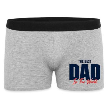 Best Dad in the World Gift Shirt - Men's Boxer Shorts - heather grey - Front
