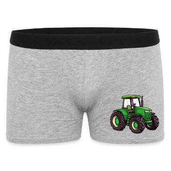 Tracteur vert - Boxer Homme - gris chiné - Devant
