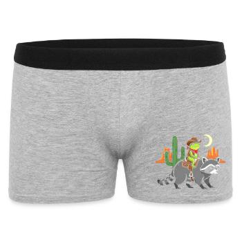 Cow-boy grenouille sur un raton laveur - Boxer Homme - gris chiné - Devant