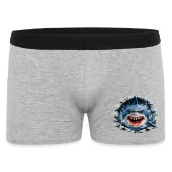 Breaking Shark Outbreak design - Men's Boxer Shorts - heather grey - Front