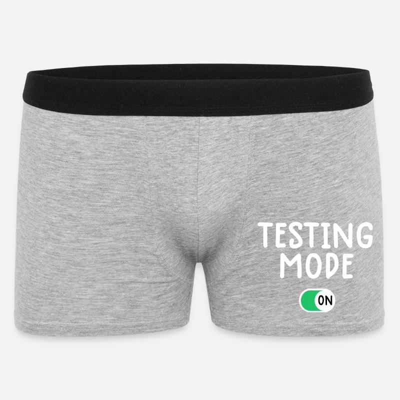 Testing Mode On Graphic Tee - Men's Boxer Shorts - heather grey