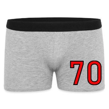70. 70 ANS. 70e ANNIVERSAIRE. ANNIVERSAIRE 70 ANS. - Boxer Homme - gris chiné - Devant