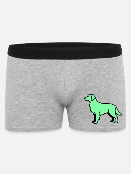Labrador Retriever Silhouette - Männer Boxer Shorts - Grau meliert