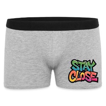 Stay Close Graffiti Typography - Men's Boxer Shorts - heather grey - Front