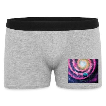 Galaxie rose - Boxer Homme - gris chiné - Devant