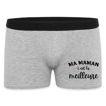 ma maman c est la meilleure cadeau pour maman - Boxer Homme - gris chiné - Devant