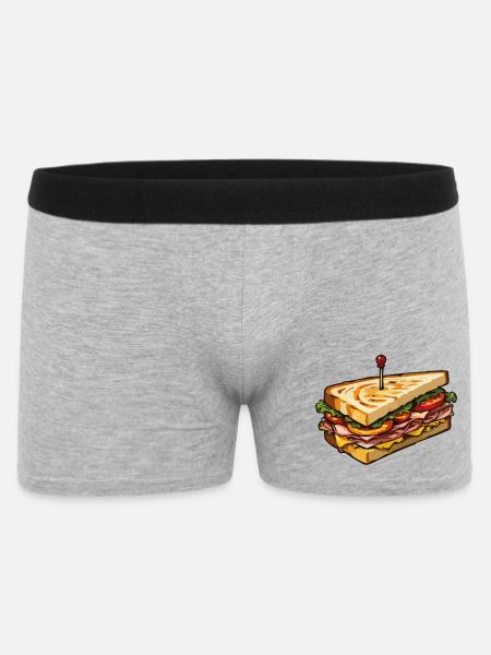 Club Sandwich Pin Art - Men's Boxer Shorts - heather grey
