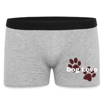 Dog Love – Paws Pair - Men's Boxer Shorts - heather grey - Front