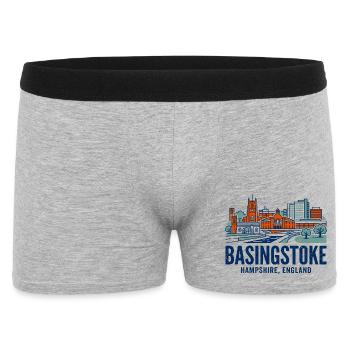 Basingstoke Hampshire England Skyline City View - Männer Boxer Shorts - Grau meliert - Vorne