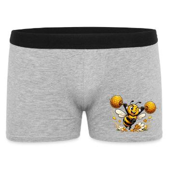 abeille, apiculteur, nid d’abeille, fleurs, insecte des prairies, - Boxer Homme - gris chiné - Devant