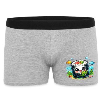 Kawaii Sushi Meerfreund - Men's Boxer Shorts - heather grey - Front