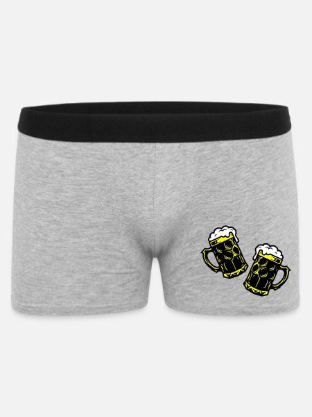 Bierkrug Bier Symbol - Männer Boxer Shorts - Grau meliert