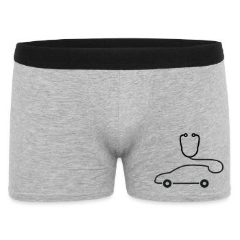 Logo de diagnostic automobile du mécanicien automobile - Boxer Homme - gris chiné - Devant