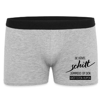De Duevel Schitt Juempers Shirt - Männer Boxer Shorts - Grau meliert - Vorne