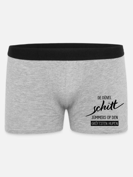 De Duevel Schitt Juempers Shirt - Männer Boxer Shorts - Grau meliert