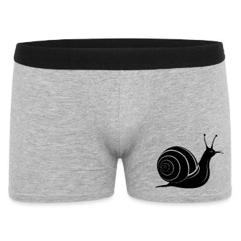 Snail - Men's Boxer Shorts - heather grey - Front