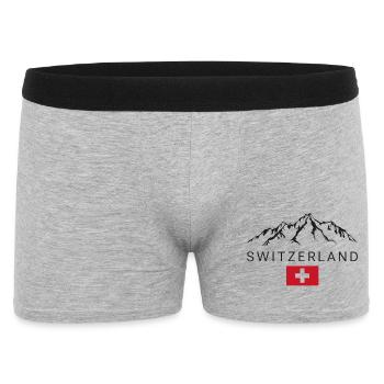 Switzerland Mountain Flag Alps T-Shirt - Men's Boxer Shorts - heather grey - Front