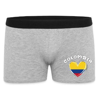 Colombian Flag Colombia Heart Patriotic - Men's Boxer Shorts - heather grey - Front