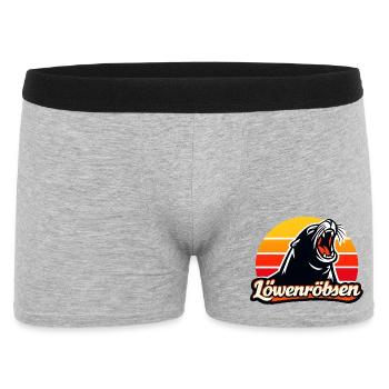 Löwenroarer Sonnenuntergang Logo - Männer Boxer Shorts - Grau meliert - Vorne