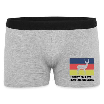 Dicton humoristique d’antilope - Boxer Homme - gris chiné - Devant