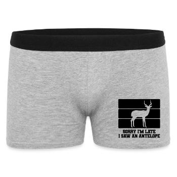 Dicton humoristique d’antilope - Boxer Homme - gris chiné - Devant