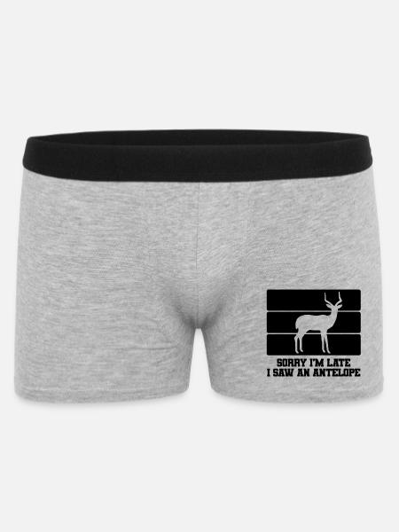 Antelope Humor Saying - Men's Boxer Shorts - heather grey