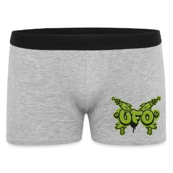 Ufo Laser Gun Graffiti Logo - Men's Boxer Shorts - heather grey - Front