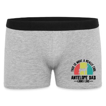 Antelope Dad Rétro - Boxer Homme - gris chiné - Devant