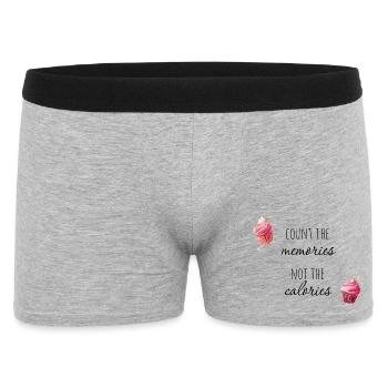Count the memories, not the calories. - Men's Boxer Shorts - heather grey - Front