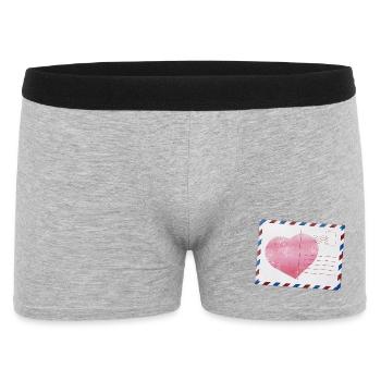 Postkarte - Männer Boxer Shorts - Grau meliert - Vorne