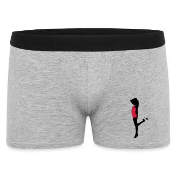 Sexy Girl - Männer Boxer Shorts - Grau meliert - Vorne
