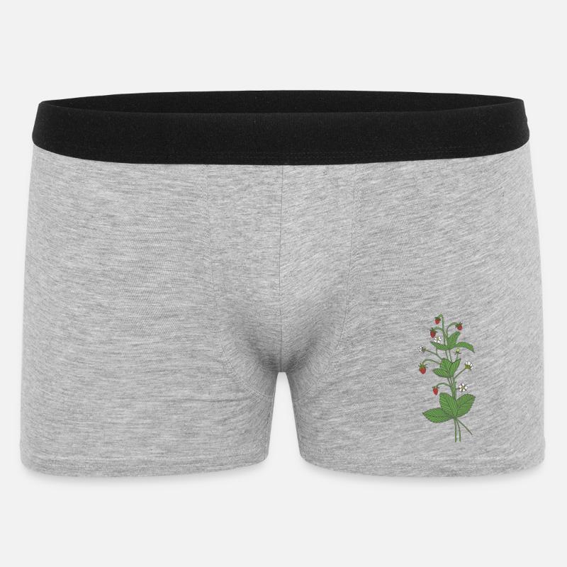 Walderdbeeren - Männer Boxer Shorts - Grau meliert