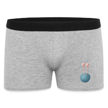 Tissu Couture Couture Design Chemise Créative - Boxer Homme - gris chiné - Devant