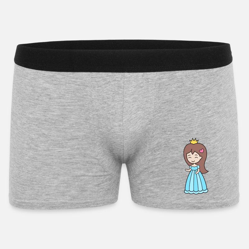 Prinzessin - Männer Boxer Shorts - Grau meliert