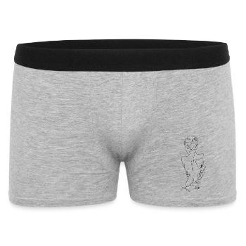 Woman T-shirt motif, print design - Men's Boxer Shorts - heather grey - Front