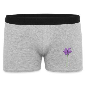 Purple Flower with Gentle Gradient - Men's Boxer Shorts - heather grey - Front