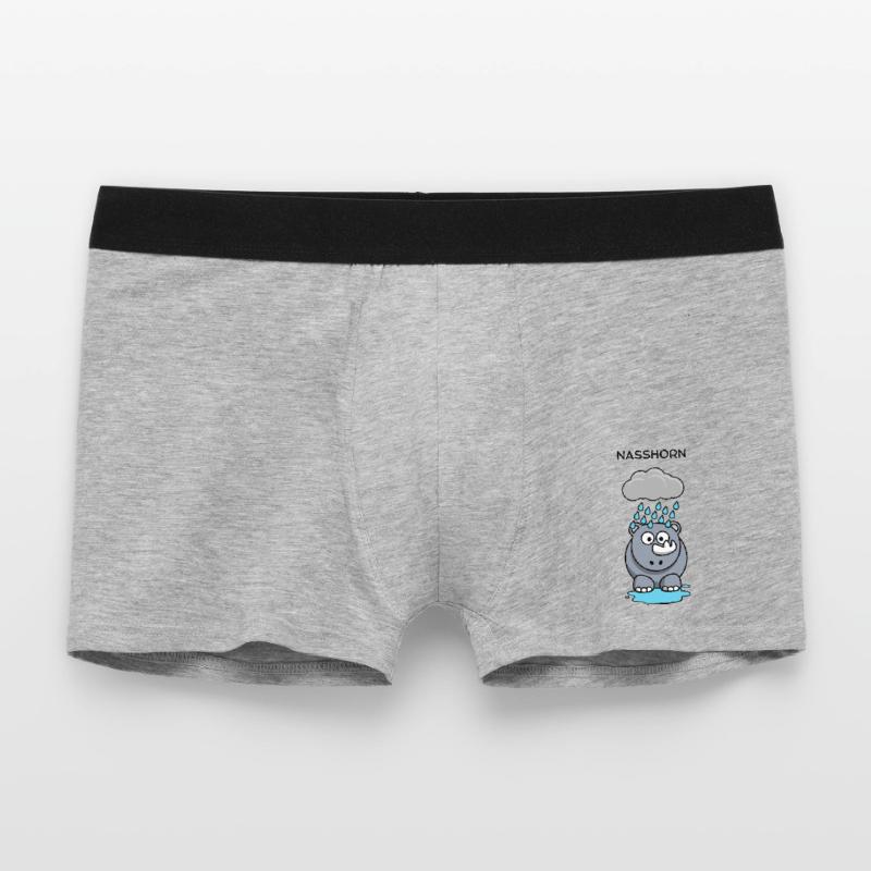 Rain Hippo Under Clouds Men's Boxer Shorts