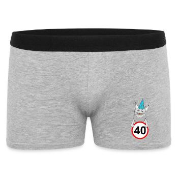 Anniversaire 40 - Boxer Homme - gris chiné - Devant