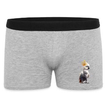 Papagei Ara Sittich Kakadu Liebhaber Papageien - Männer Boxer Shorts - Grau meliert - Vorne
