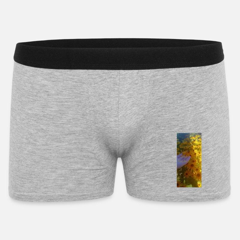 Positive Botschaft  - Männer Boxer Shorts - Grau meliert