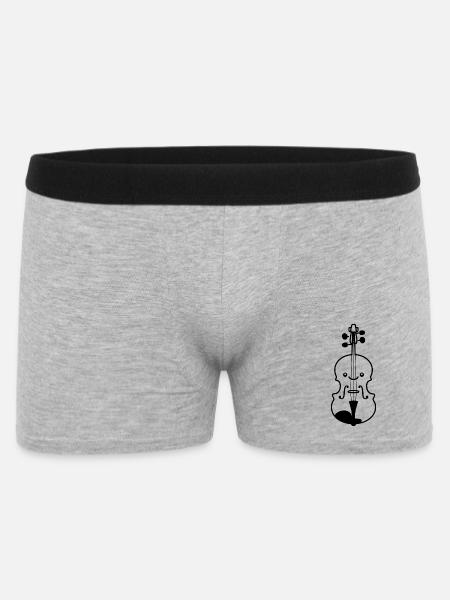 Fiddle Cartoon Style - Men's Boxer Shorts - heather grey