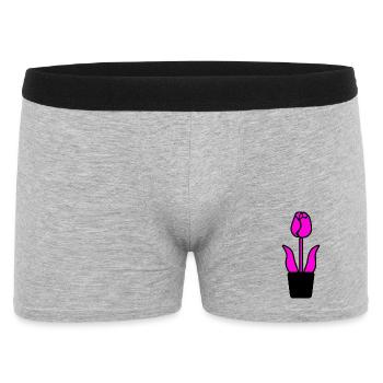 Flower - Men's Boxer Shorts - heather grey - Front