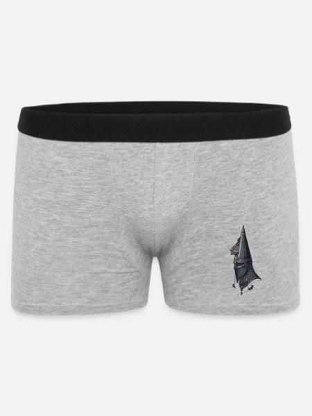 Gotische Fantasie-Kiefernzapfen - Männer Boxer Shorts - Grau meliert