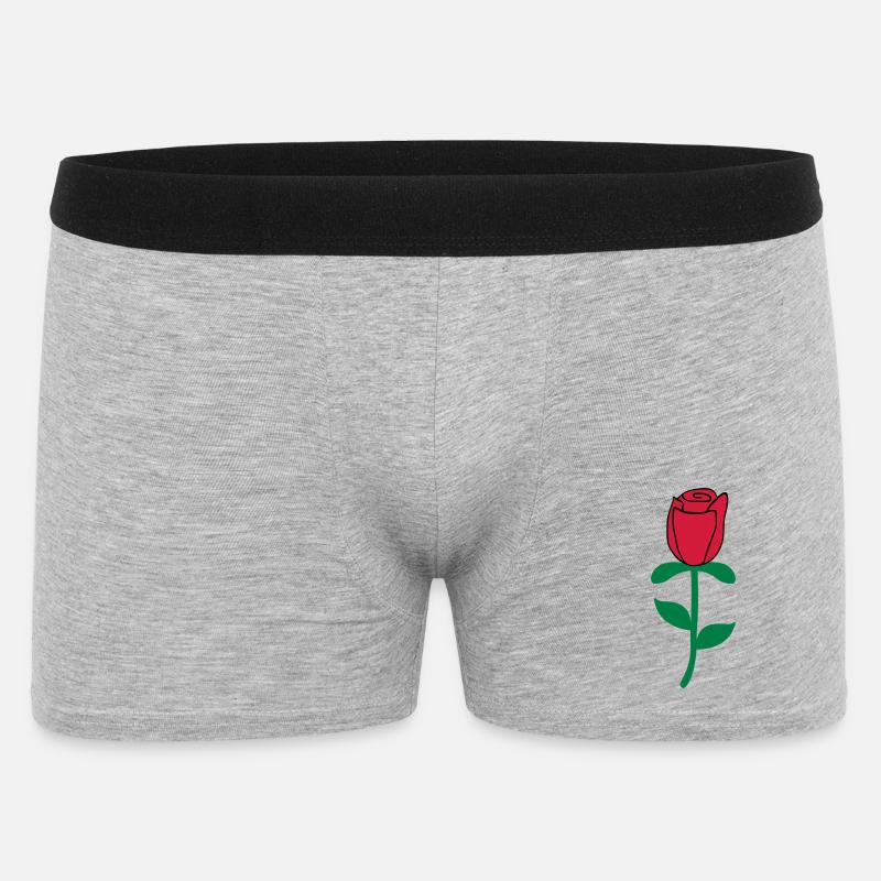Róże - Männer Boxer Shorts - Grau meliert