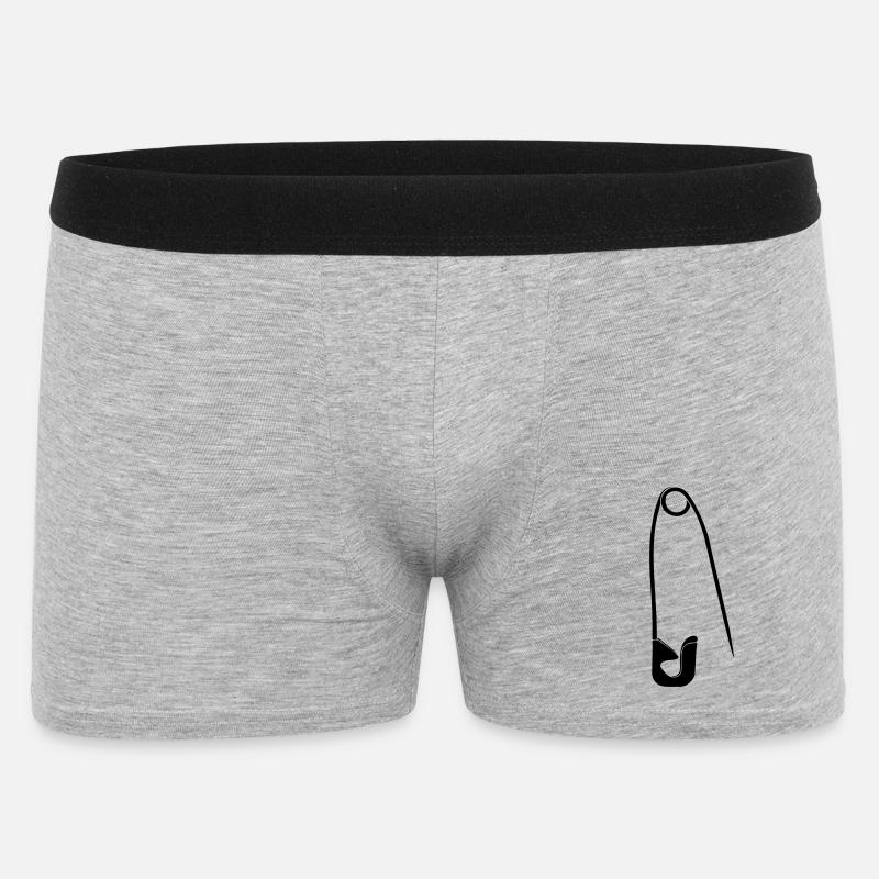 Sicherheitsnadel - Männer Boxer Shorts - Grau meliert