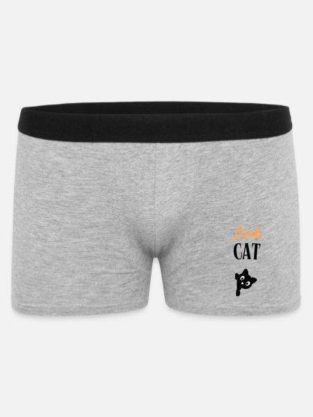 Look Cat - Boxer Homme - gris chiné